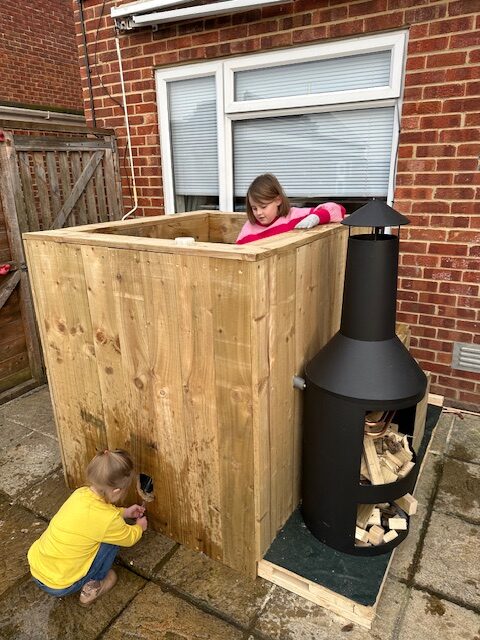 wood fire hot tub