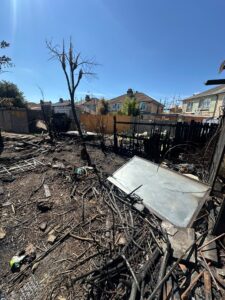 shirley warren property fire aftermath